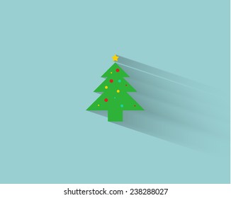 Vector flat Christmas tree