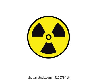 Vector flat circle radiation symbol