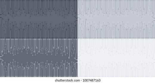 Vector flat circuit board illustration. Vector microchip background