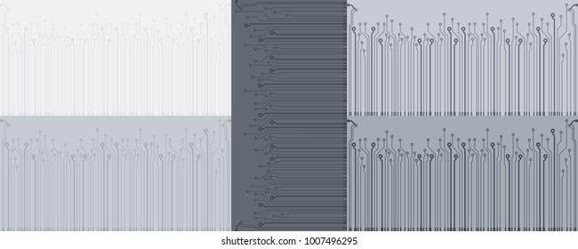 Vector flat circuit board illustration. Vector microchip background