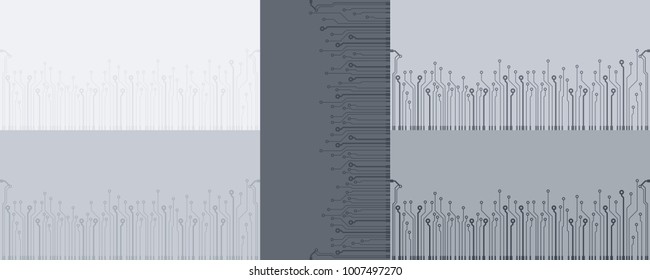 Vector flat circuit board illustration. Vector microchip background