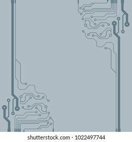 Vector flat circuit board illustration.