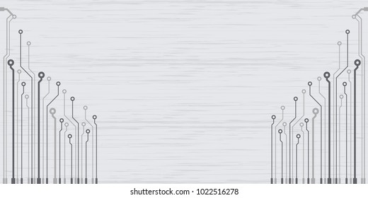 Vector flat circuit board illustration.