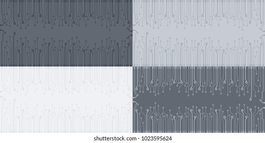 Vector flat circuit board illustration.