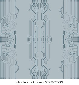 Vector flat circuit board illustration.