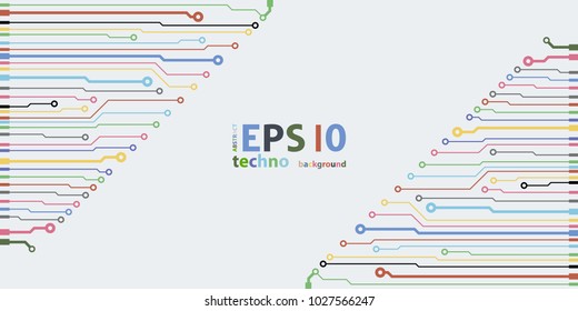 Vector flat circuit board illustration