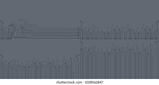 Vector flat circuit board illustration.