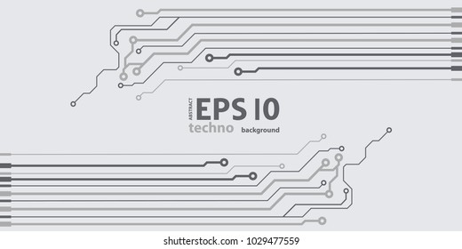 Vector flat circuit board illustration.