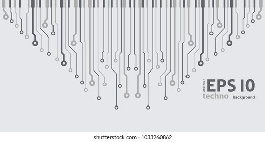 Vector flat circuit board illustration.