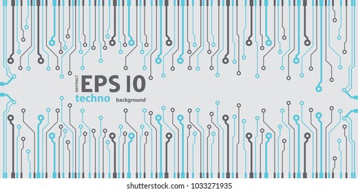 Vector flat circuit board illustration.