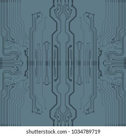 Vector flat circuit board illustration.
