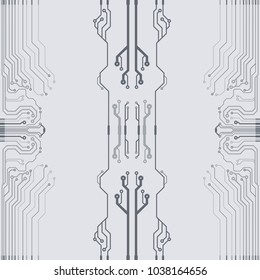 Vector flat circuit board illustration.