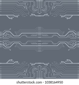 Vector flat circuit board illustration.