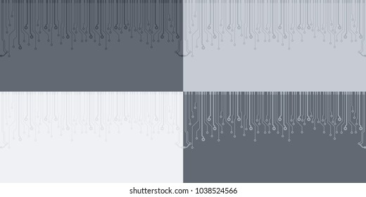 Vector flat circuit board illustration.