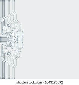 Vector flat circuit board illustration.
