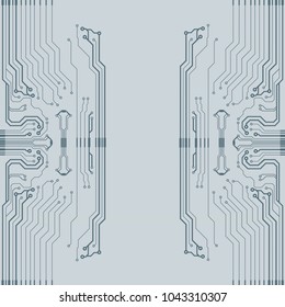 Vector flat circuit board illustration.