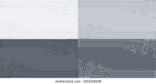 Vector flat circuit board illustration.