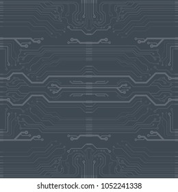 Vector flat circuit board illustration.