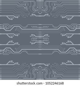 Vector flat circuit board illustration.