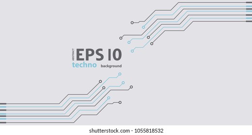 Vector flat circuit board illustration. Vector microchip background