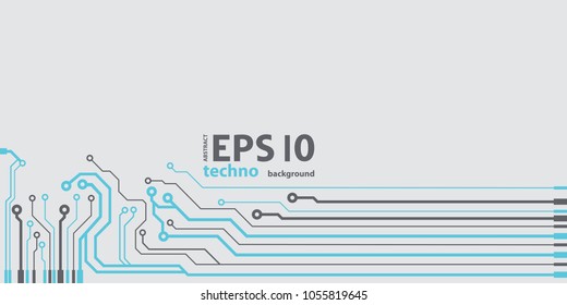 Vector flat circuit board illustration