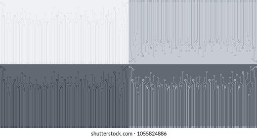 Vector flat circuit board illustration.