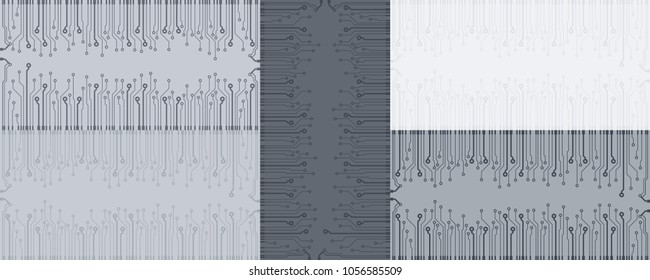 Vector flat circuit board illustration.