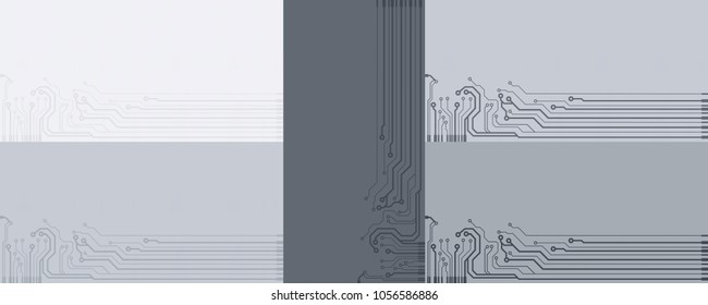 Vector flat circuit board illustration.