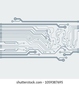 Vector flat circuit board illustration.