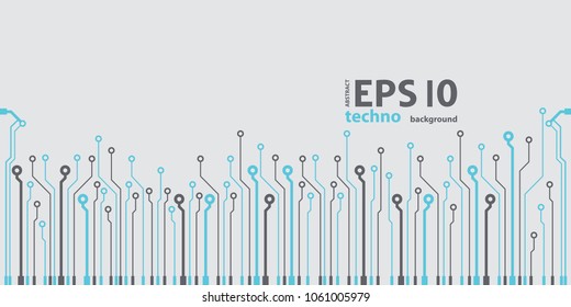 Vector flat circuit board illustration.