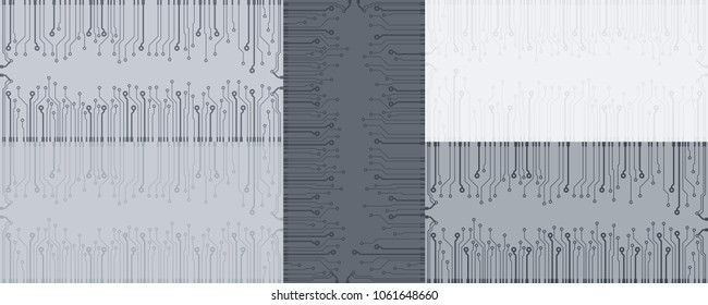 Vector flat circuit board illustration.
