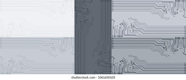 Vector flat circuit board illustration.