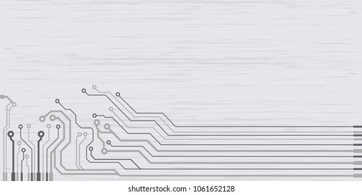 Vector flat circuit board illustration.