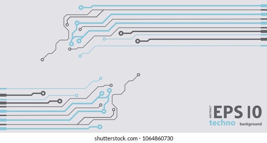Vector flat circuit board illustration.