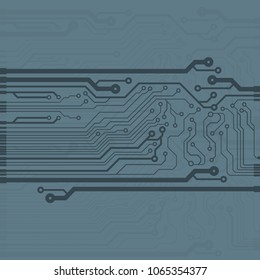 Vector flat circuit board illustration.