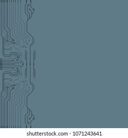 Vector flat circuit board illustration.