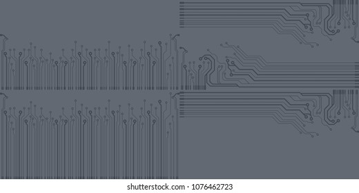 Vector flat circuit board illustration.
