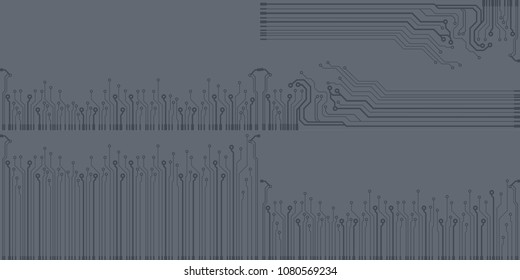 Vector flat circuit board illustration.