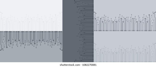 Vector flat circuit board illustration.