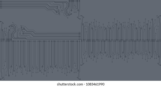 Vector flat circuit board illustration.