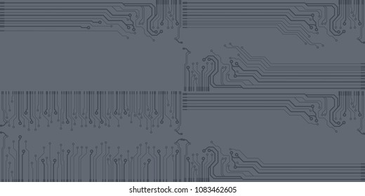 Vector flat circuit board illustration.