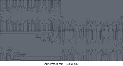Vector flat circuit board illustration.