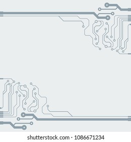 Vector flat circuit board illustration