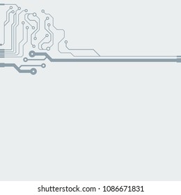 Vector flat circuit board illustration.