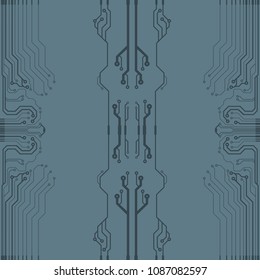 Vector flat circuit board illustration