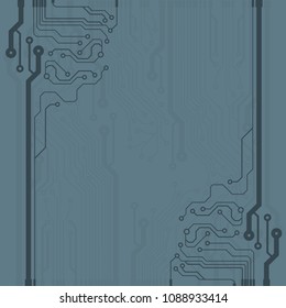 Vector flat circuit board illustration