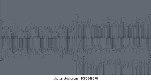 Vector flat circuit board illustration.