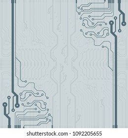 Vector flat circuit board illustration.