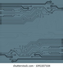 Vector flat circuit board illustration.
