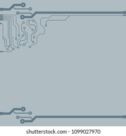 Vector flat circuit board illustration.
